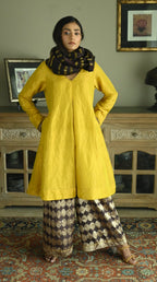 Stole in Plum Zari Stripes Raw Silk