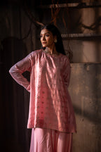 Chandphool Shabana in Tyohaar Pink Brocade with Tyohaar silk Garara