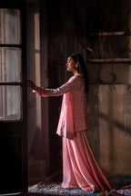 Chandphool Shabana in Tyohaar Pink Brocade with Tyohaar silk Garara