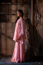 Chandphool Shabana in Tyohaar Pink Brocade with Tyohaar silk Garara