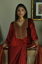 Shabana Top in Red Velvet