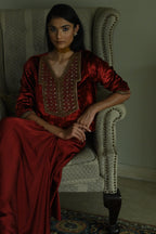 Shabana Top in Red Velvet