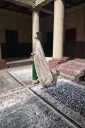 Dupatta in Ivory Handwoven Chanderi Silk with Tissue stripes