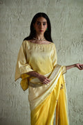 Ghevar ombre Kaftan Blouse in Yellow