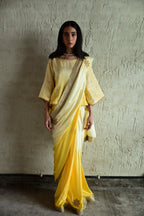Roop Saree In Yellow ombre satin Silk