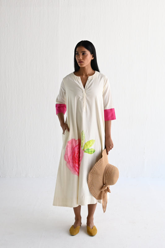 Boho Maxi Dress in Ivory/ 1 left !!!