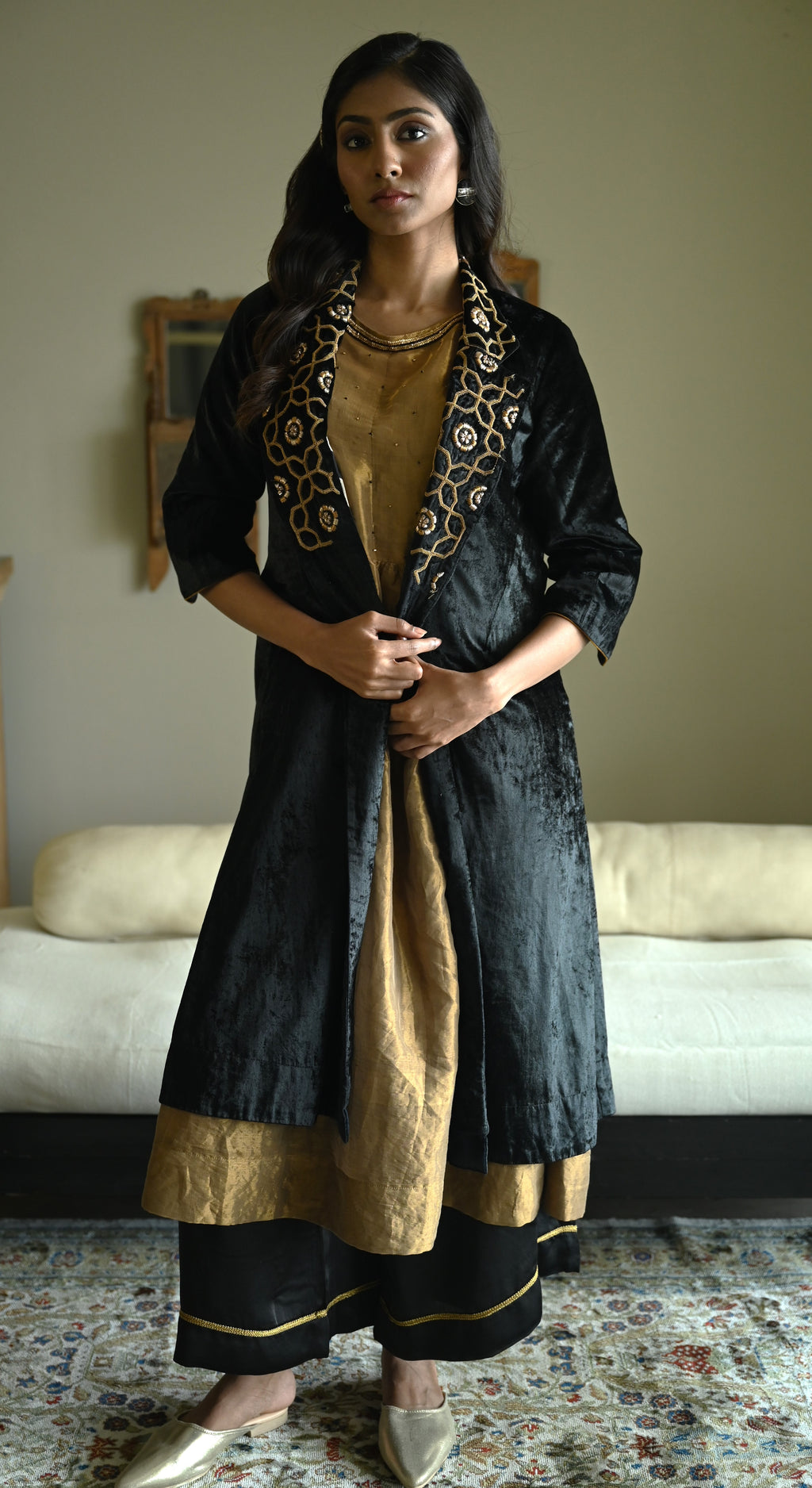 Sally Jacket in Black Velvet