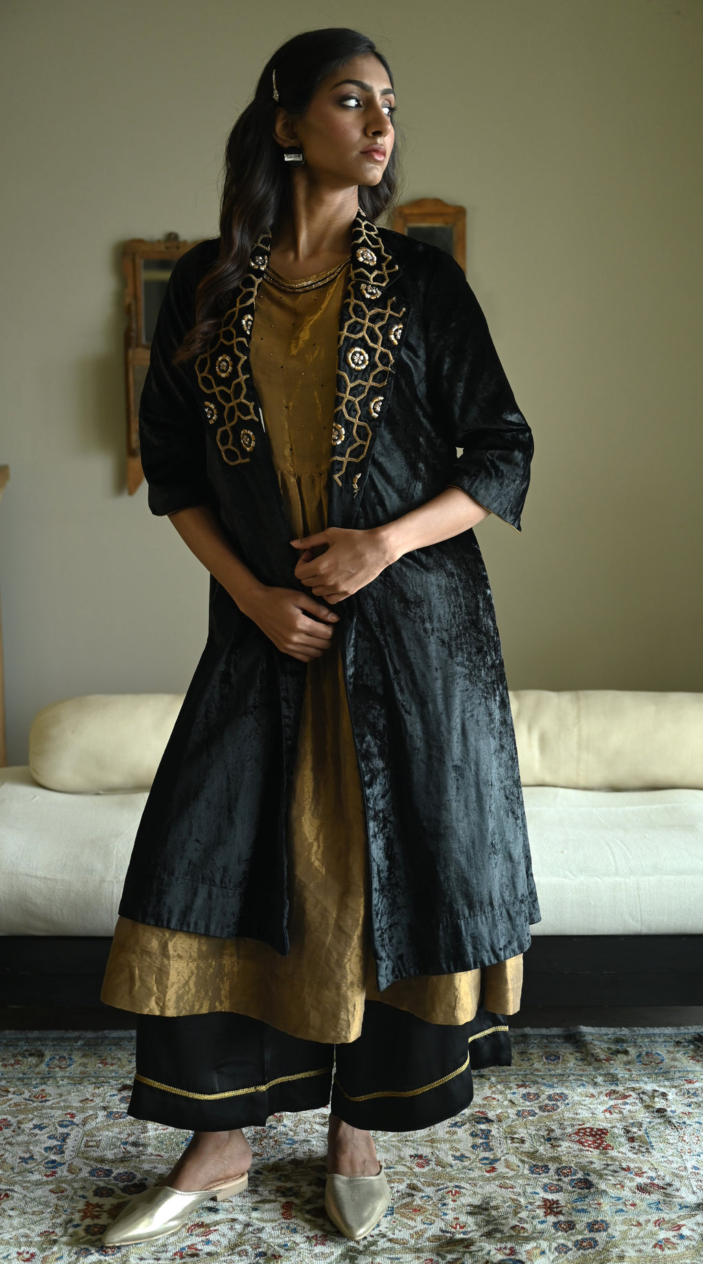 Sally Jacket in Black Velvet