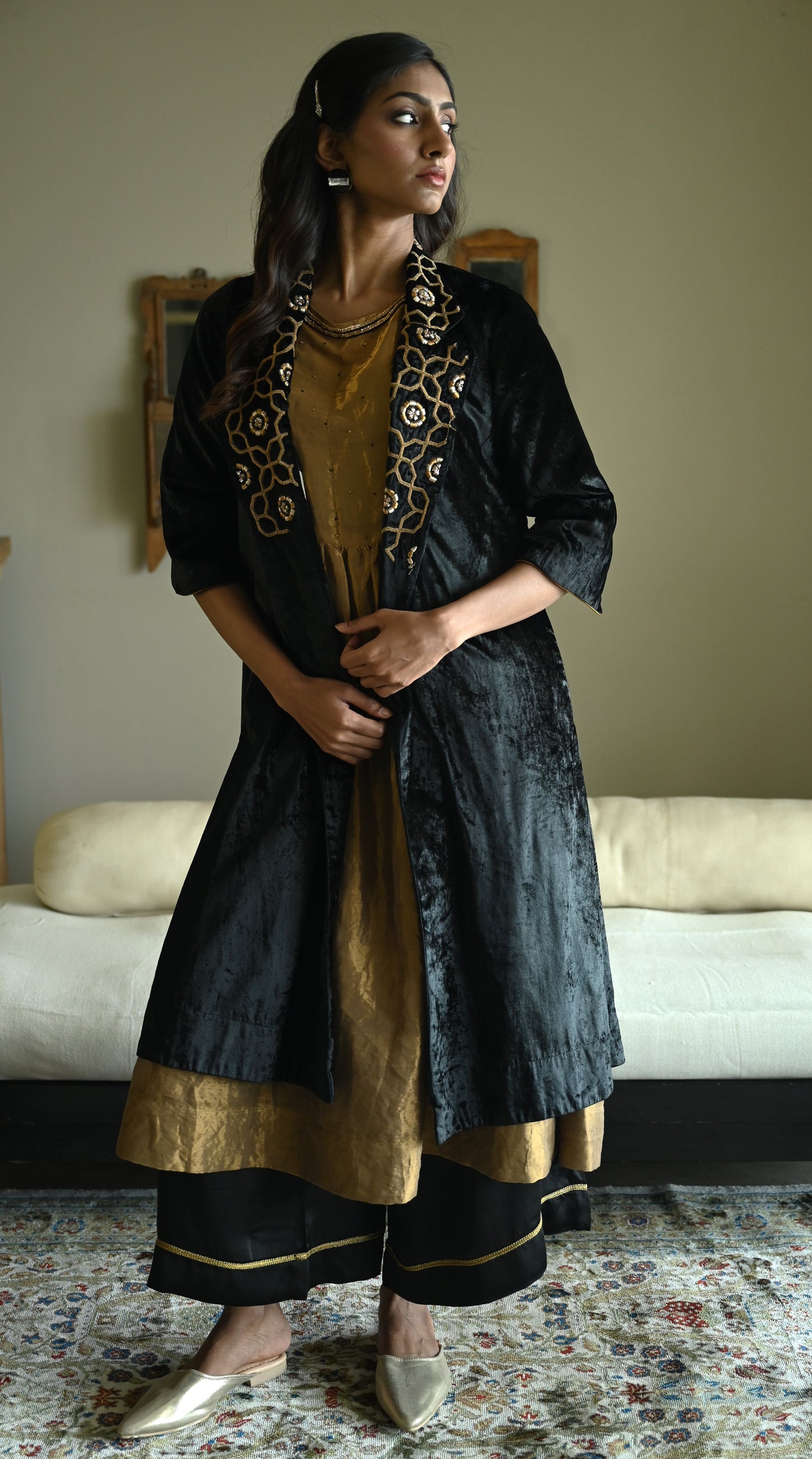 Sally Jacket in Black Velvet