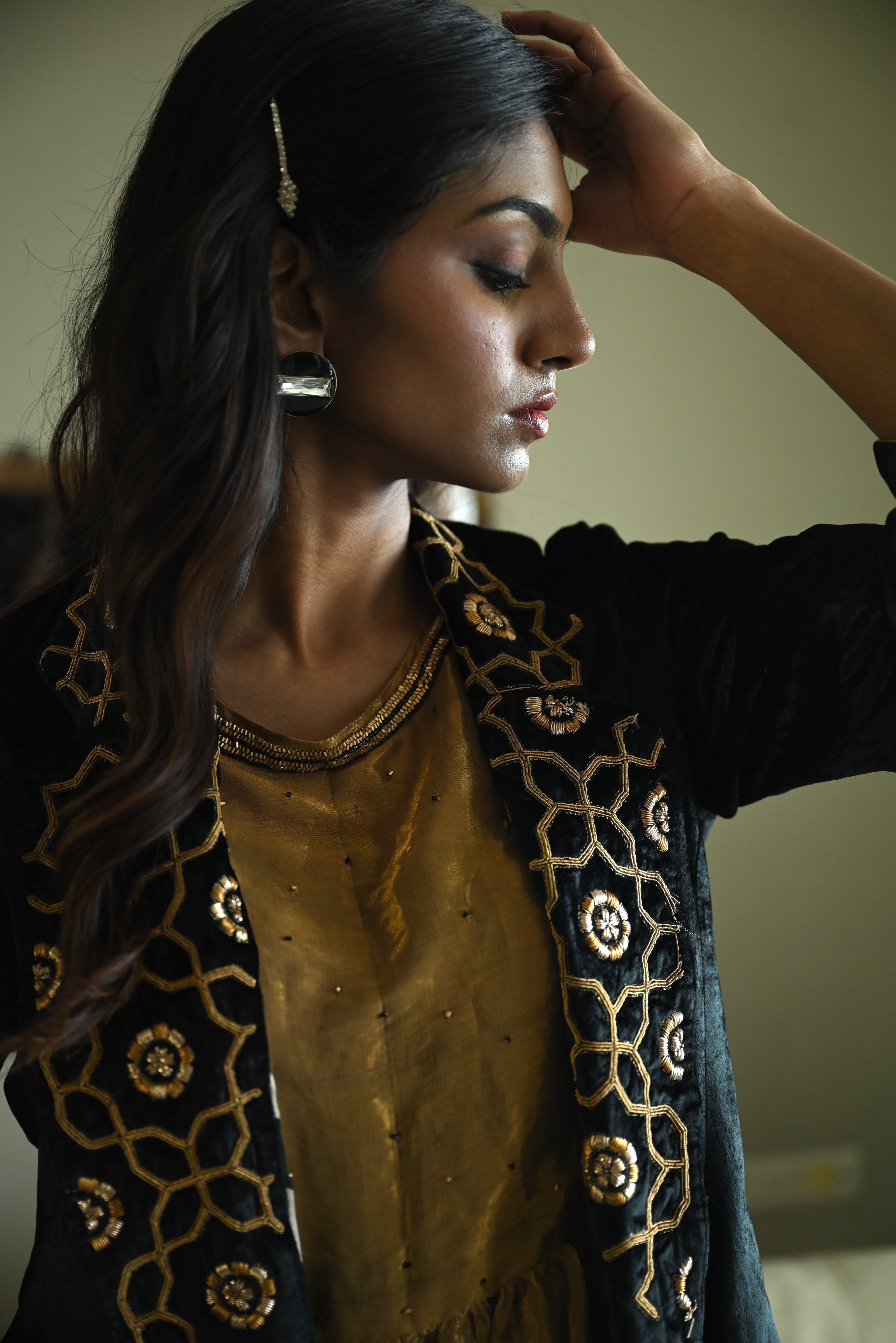 Sally Jacket in Black Velvet