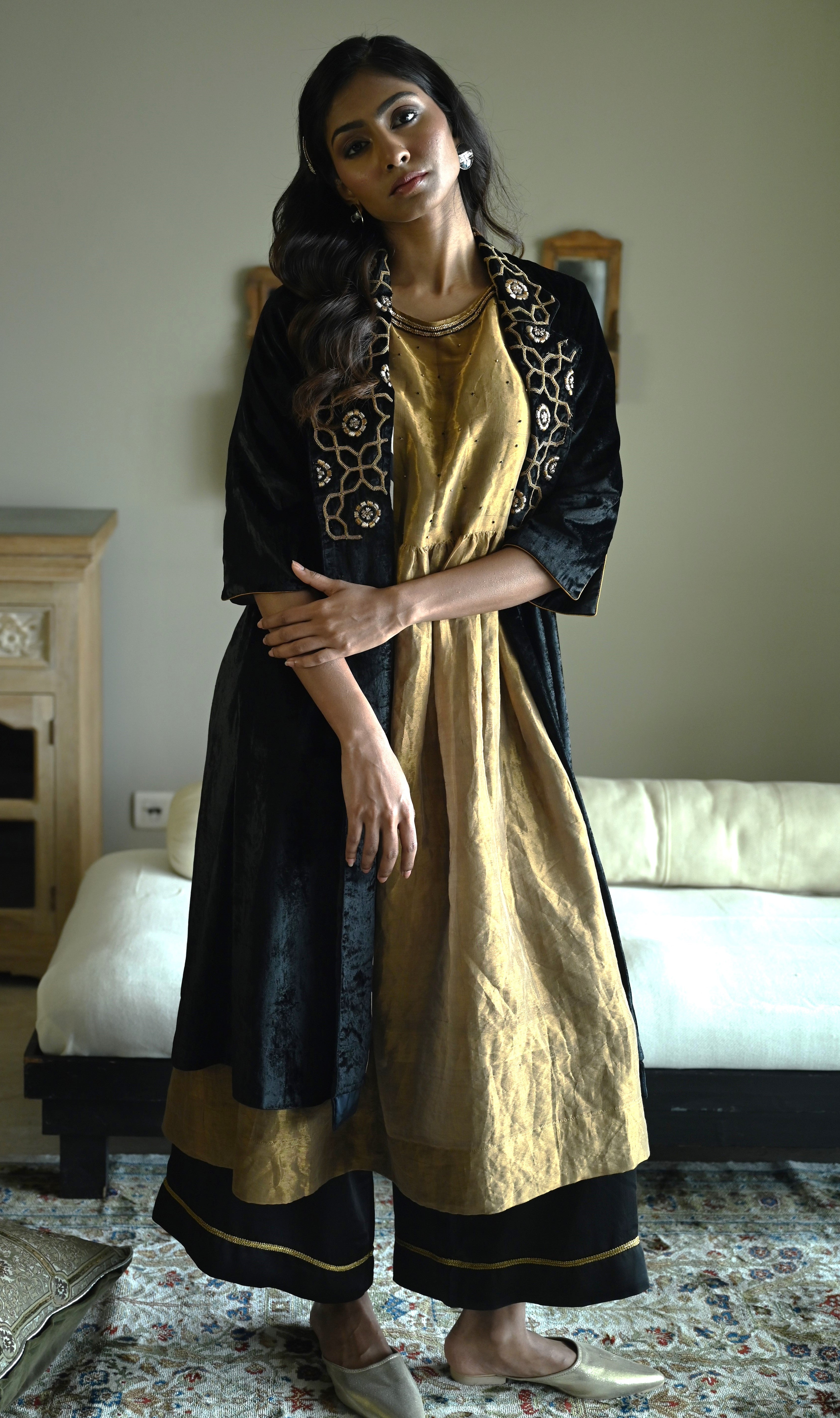 Sally Jacket in Black Velvet