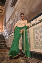 Mumtaz Kediya Blouse In Ivory Brocade