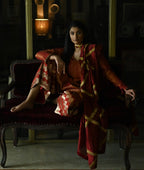 Mukesh Dupatta in Red Tissue