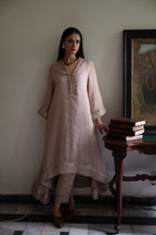 Jhilmil Tilla kurta in Mauve with Mauve Pant