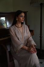 Jhilmil Tilla kurta in Mauve with Mauve Pant