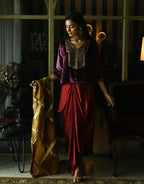 Mukesh Dupatta in Vintage Gold Tissue