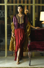 Shabana Top in Purple Velvet