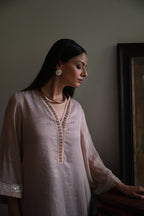 Jhilmil Tilla kurta in Mauve with Mauve Pant