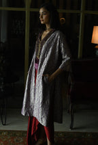 Judy Jacket in Purple Brocade