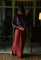 Shabana Top in Purple Velvet