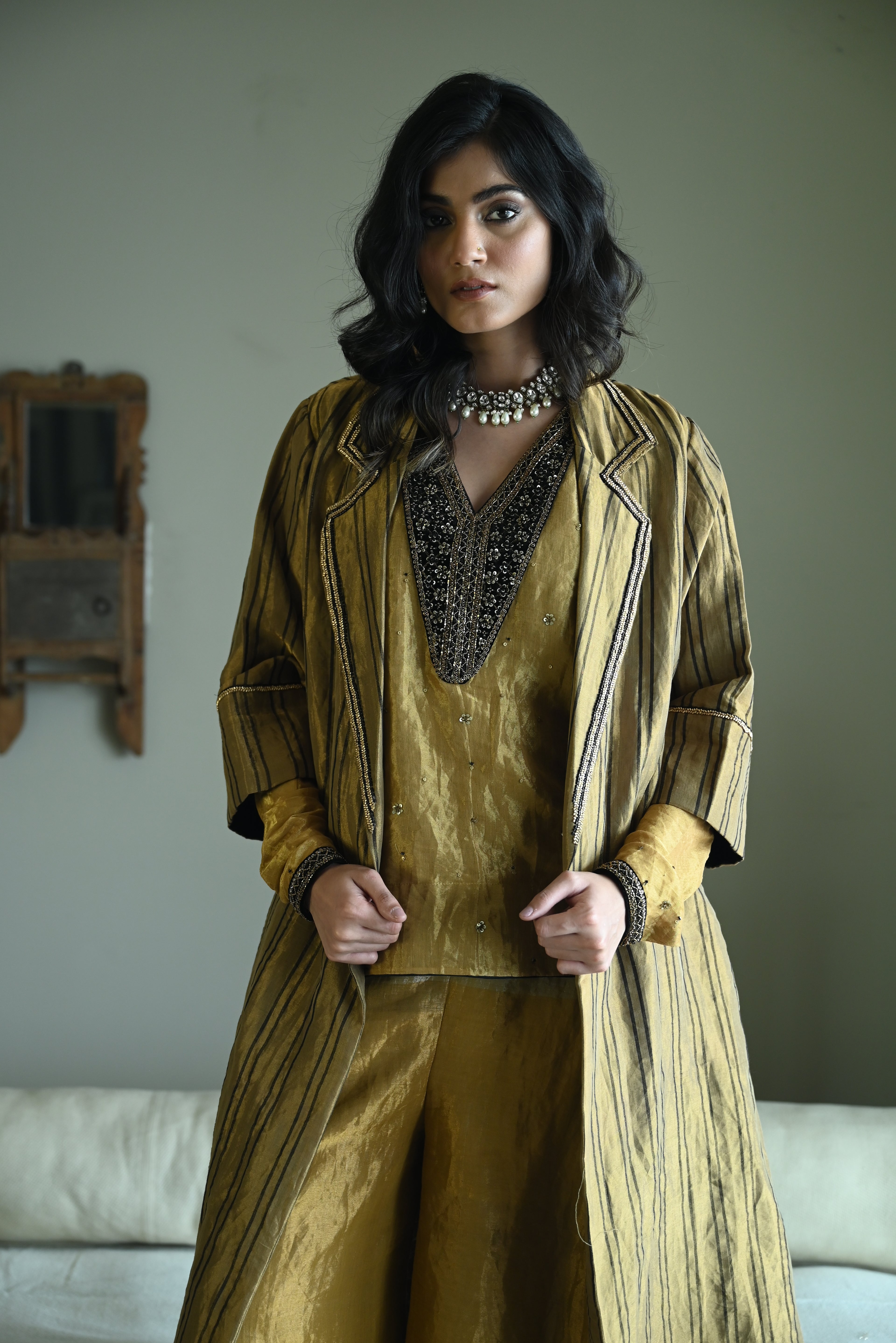 Sally Jacket in Stripes Tissue