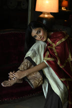 Mukesh Dupatta in Red Tissue