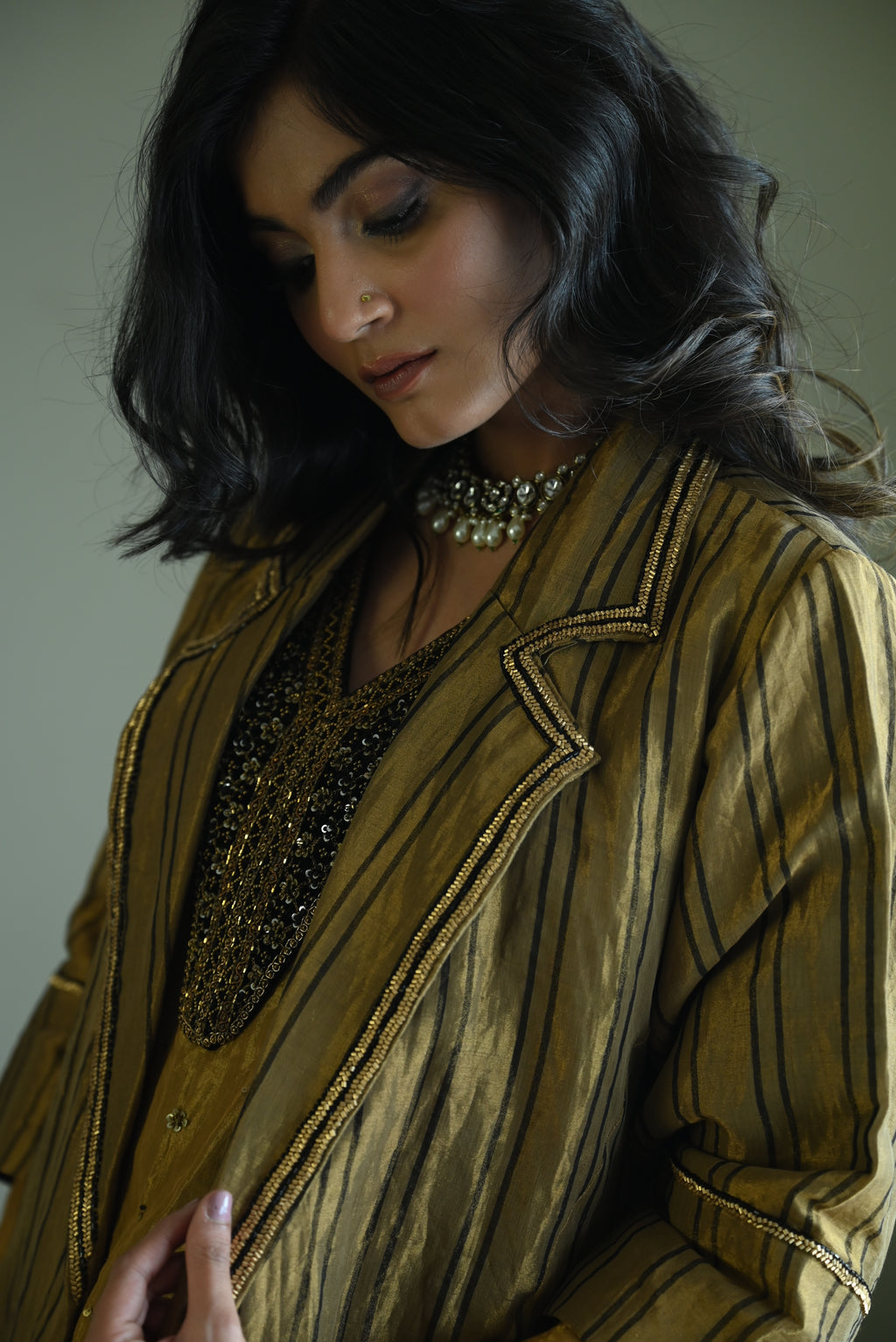 Sally Jacket in Stripes Tissue