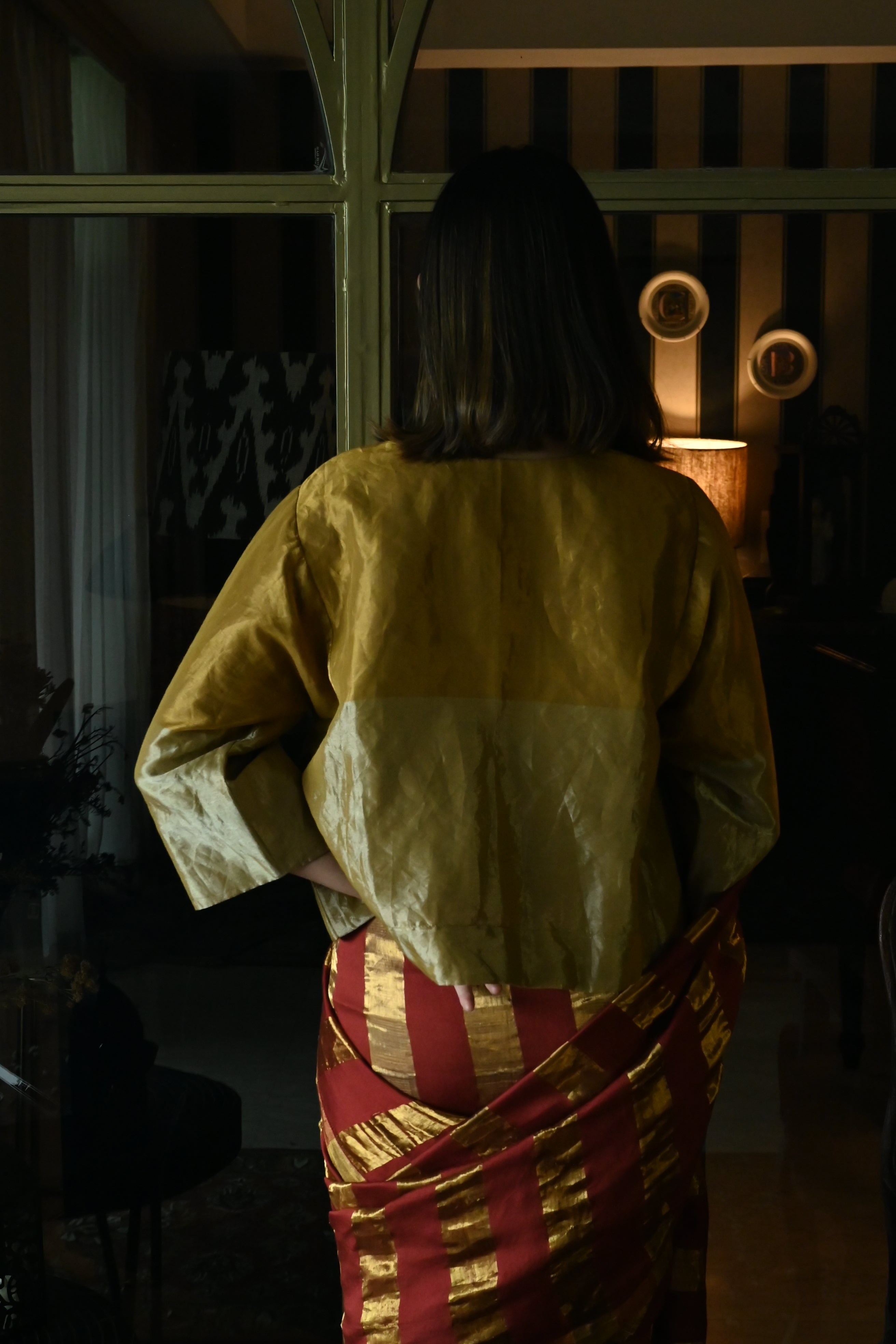 Reshma Blouse in Vintage Gold Tissue