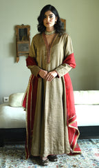 Sashiko in Tussar Brocade