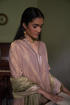 Richa kaftan in Mauve Tissue with Mauve Tissue Pant