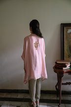 Golshan Tunic in Blush Pink with Pista Green Nandini Dhoti Pant