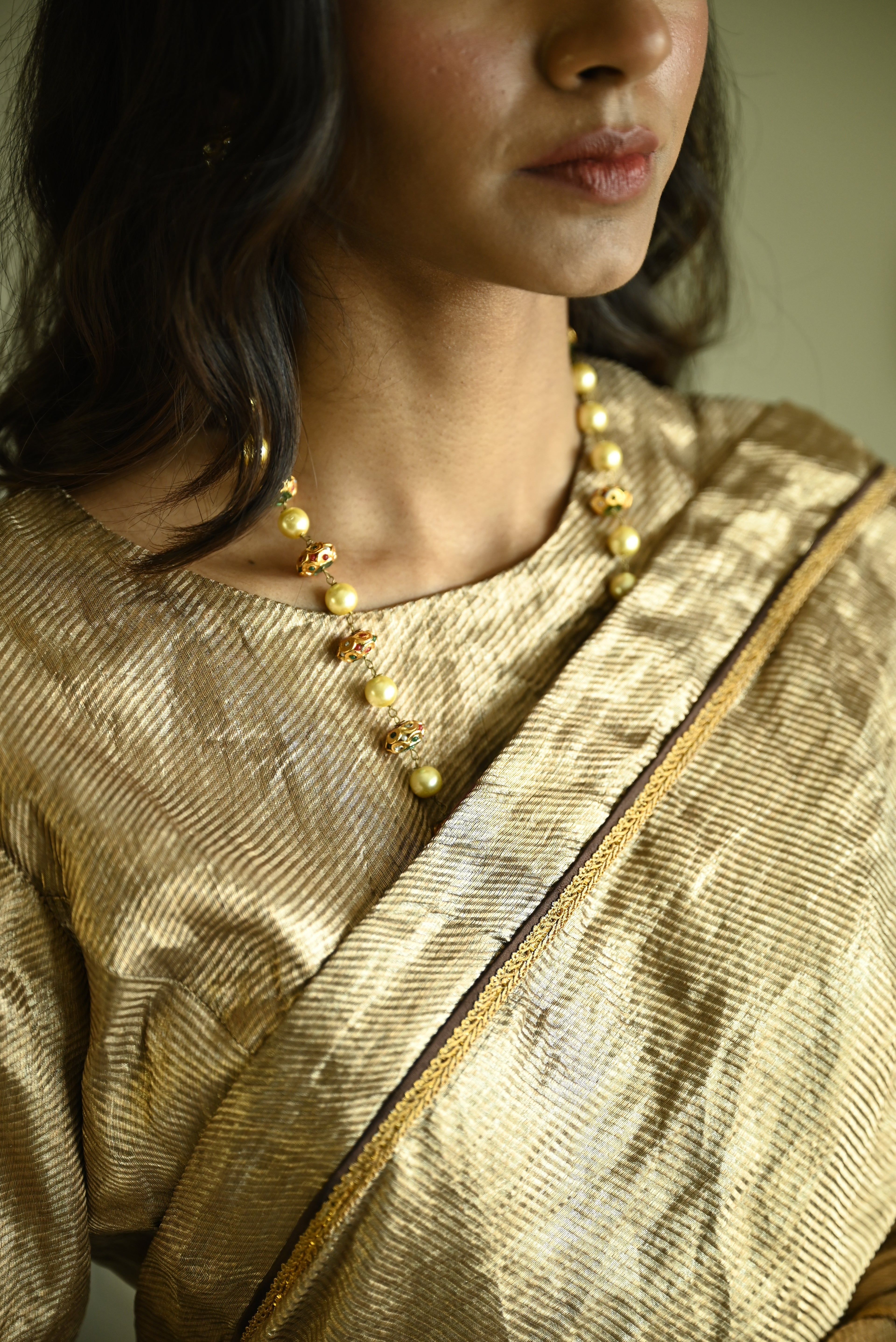 Rumi Sona Saree in Gold Brocade Tissue