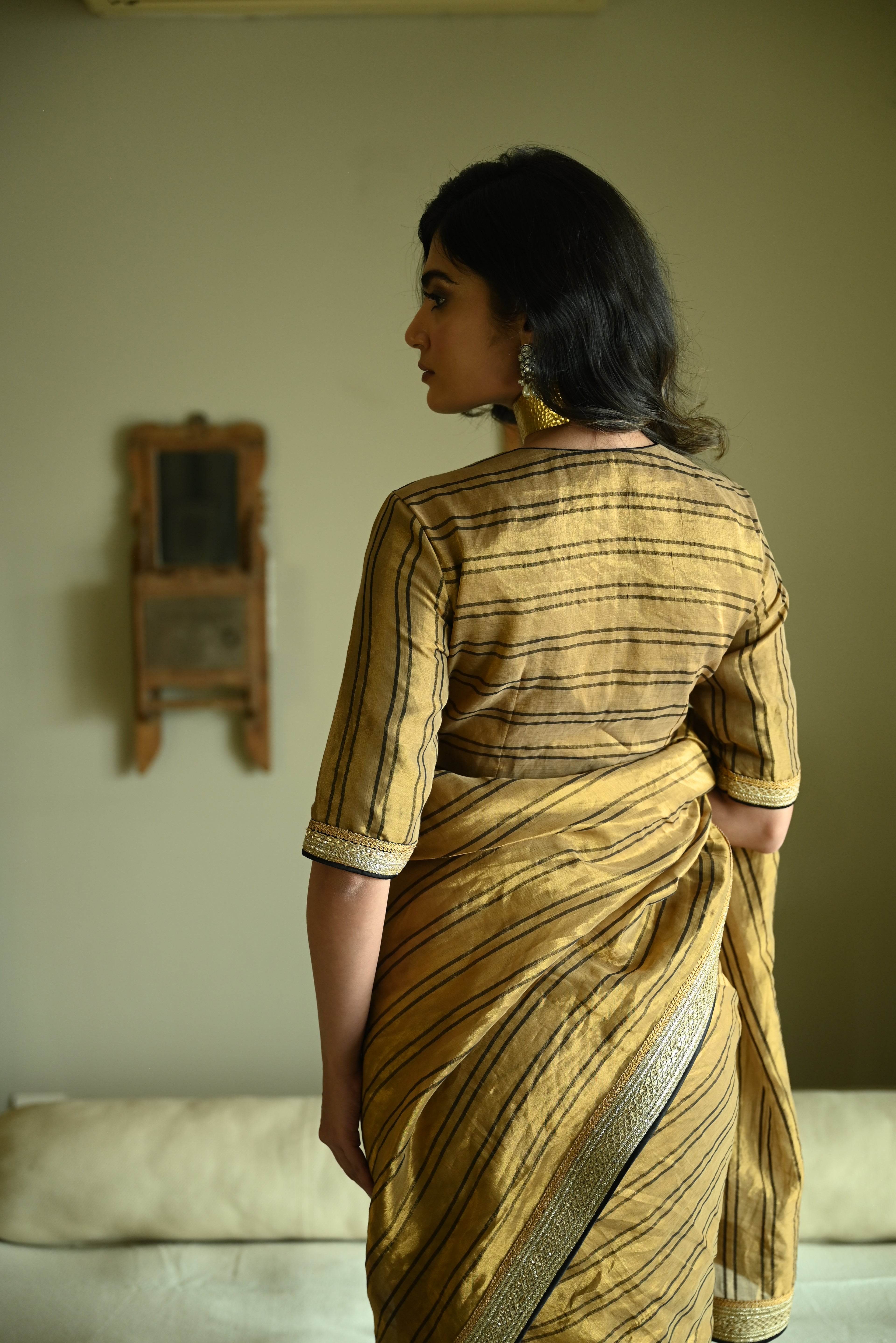 Lakeer Blouse in Stripes Tissue