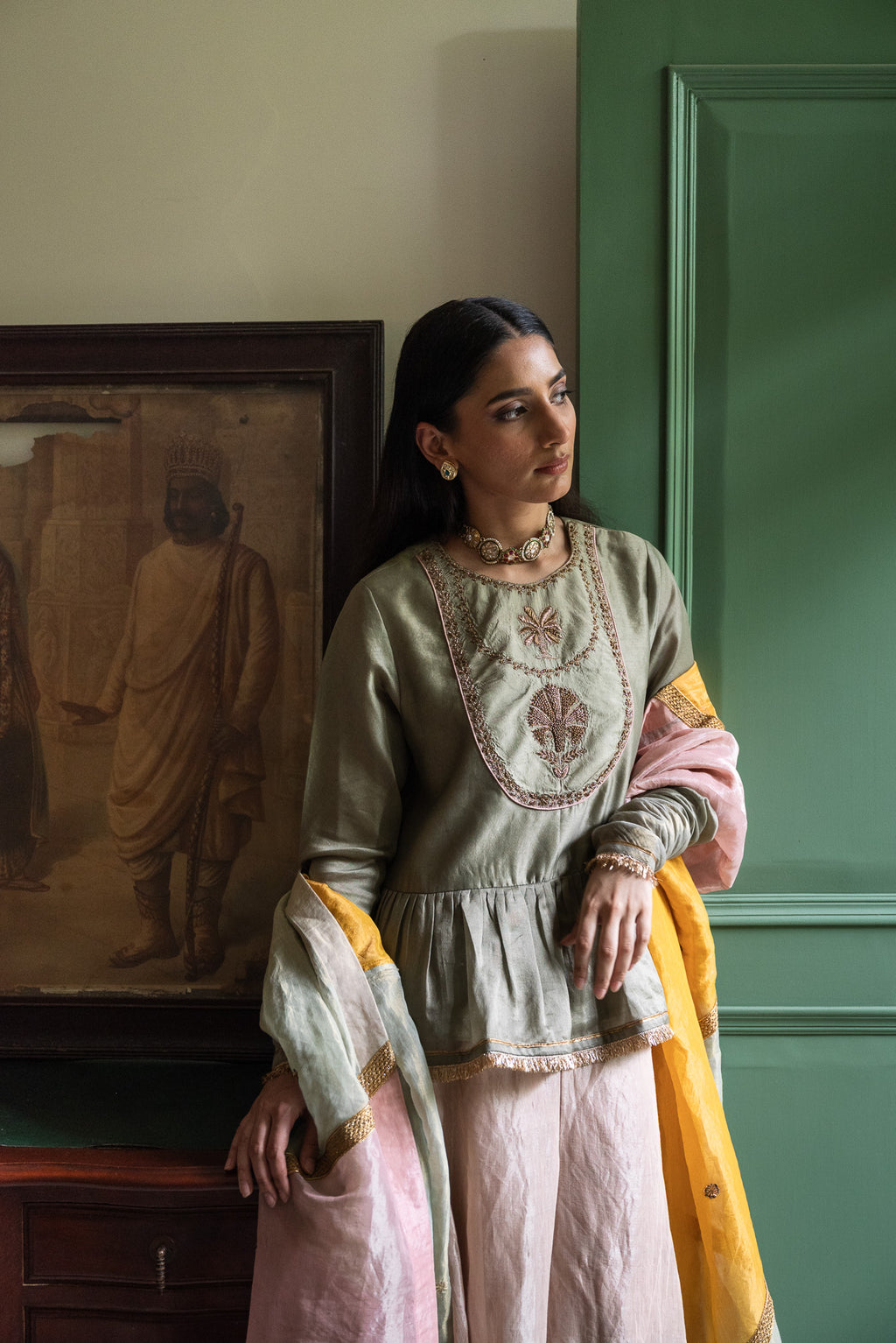 Chinaar Tissue Multi Color Dupatta