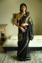 Rubina Saree in Black Organza