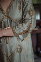 Shalimar Kurta in Pista Green with Pista Green Pant