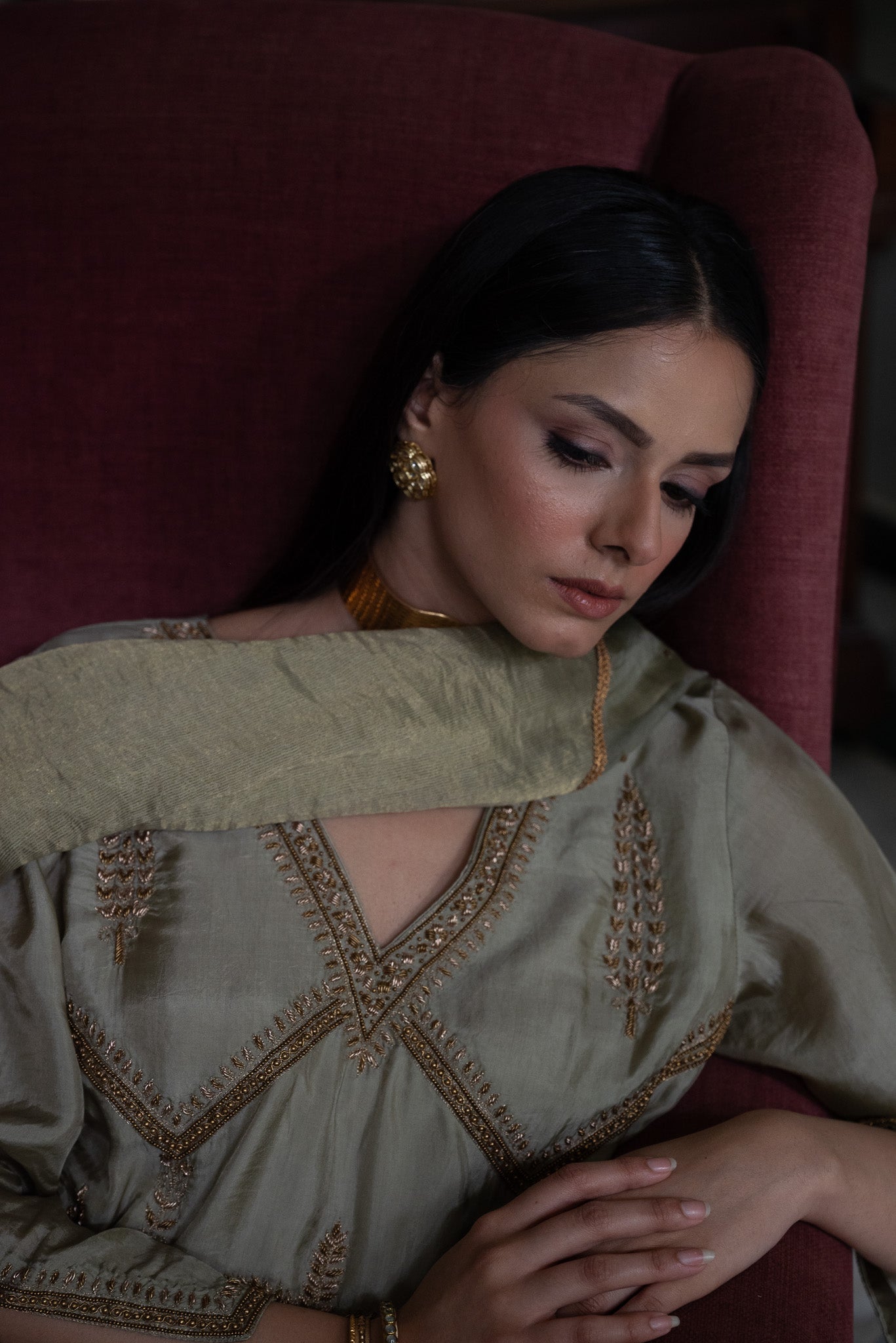 Shalimar Kurta in Pista Green with Pista Green Pant