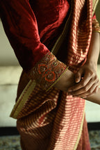 Zubeida Blouse in Red Velvet