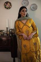 Shalimar Kaftan in Yellow with Yellow Pant