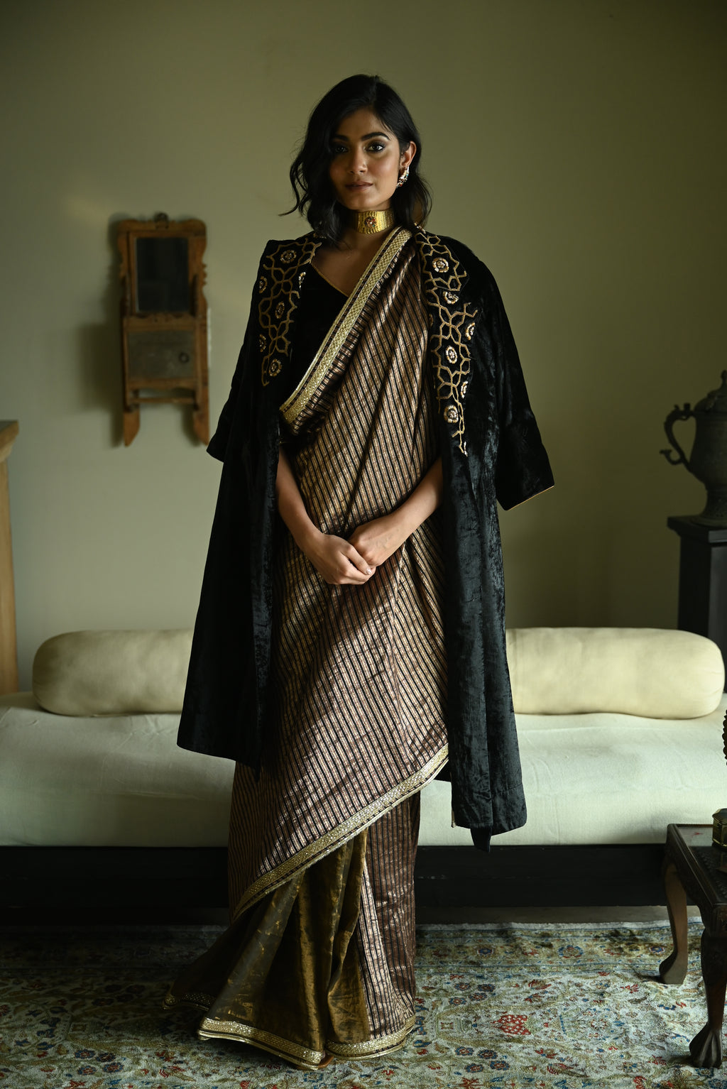 Sally Jacket in Black Velvet