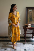 Shalimar Kaftan in Yellow with Yellow Pant