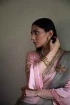 Nurjahan Organza Saree in Sage Green