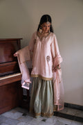 Anisha Kurta in Blush Pink with Pista Green Sharara