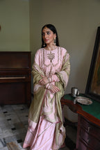 Nusrat Sameena Stripe in Sage Green Dupatta