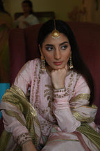 Nusrat Sameena Stripe in Sage Green Dupatta