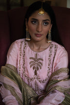 Maala Kurta in Blush Pink with Blush Pink Garara