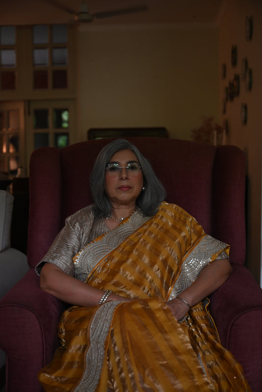 Jhimil Bundi Blouse in Chai CC Gota