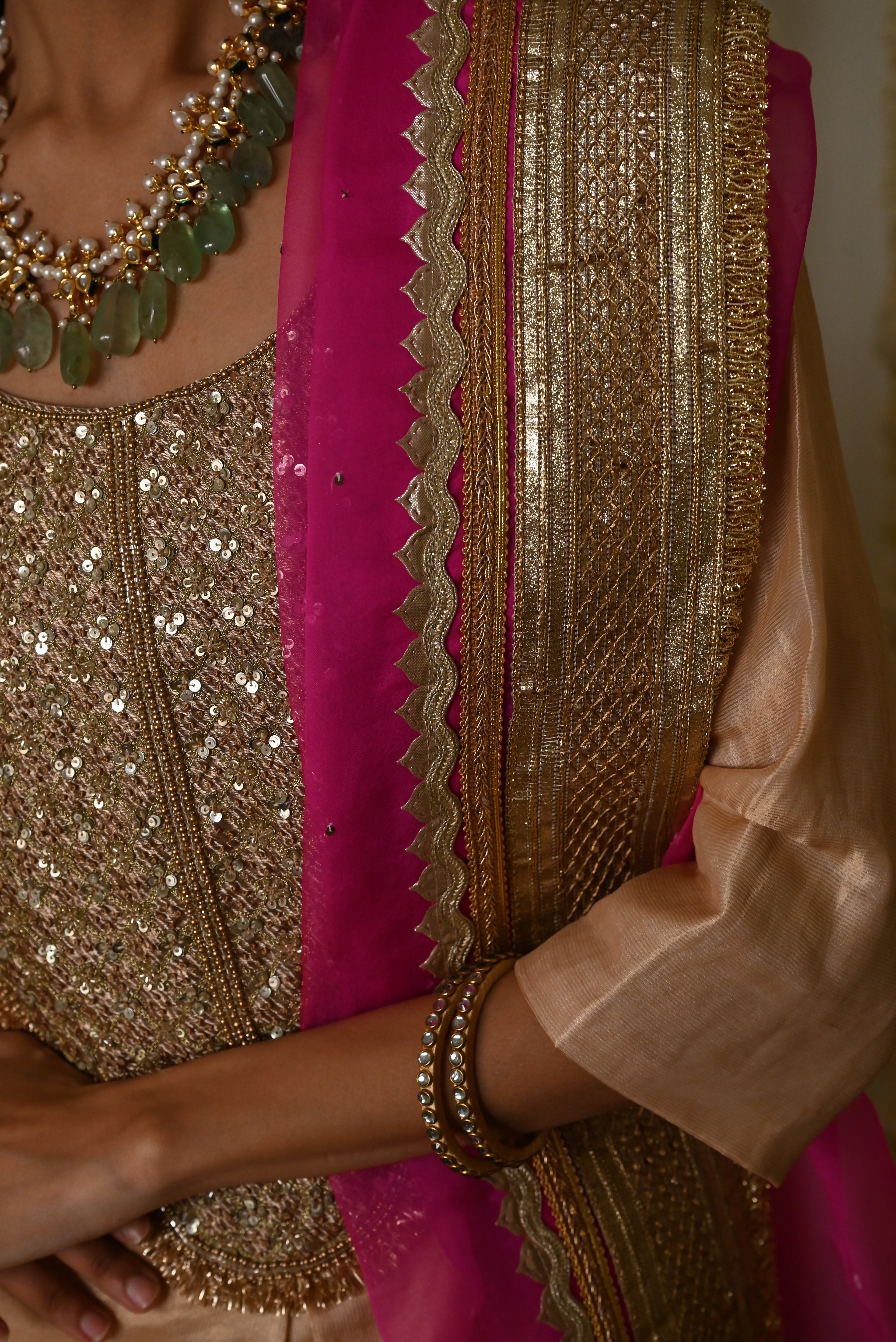 Amal Dupatta in Hot Pink