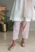 Mini Sashiko In Ivory Chanderi With Shalwar