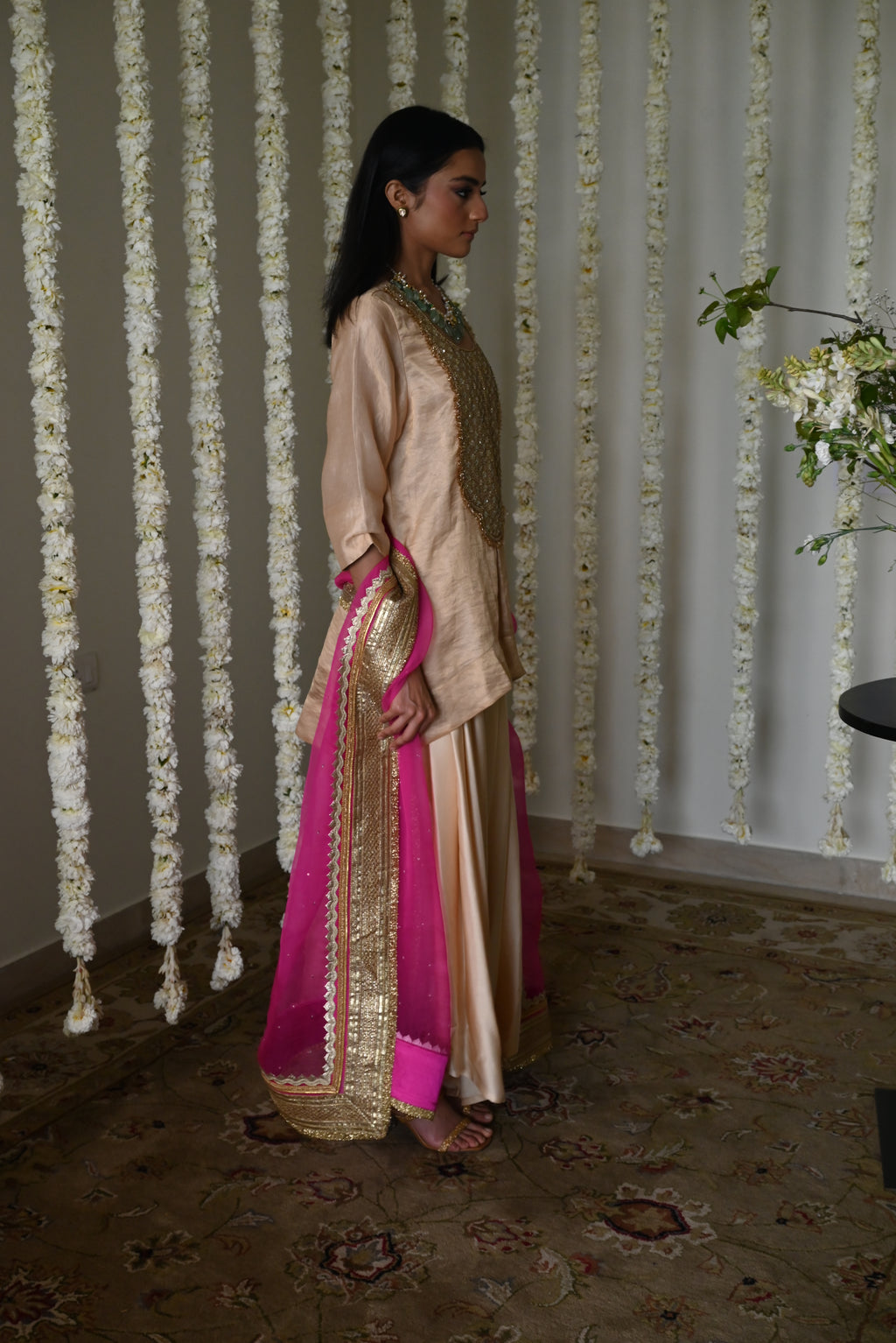 Amal Dupatta in Hot Pink